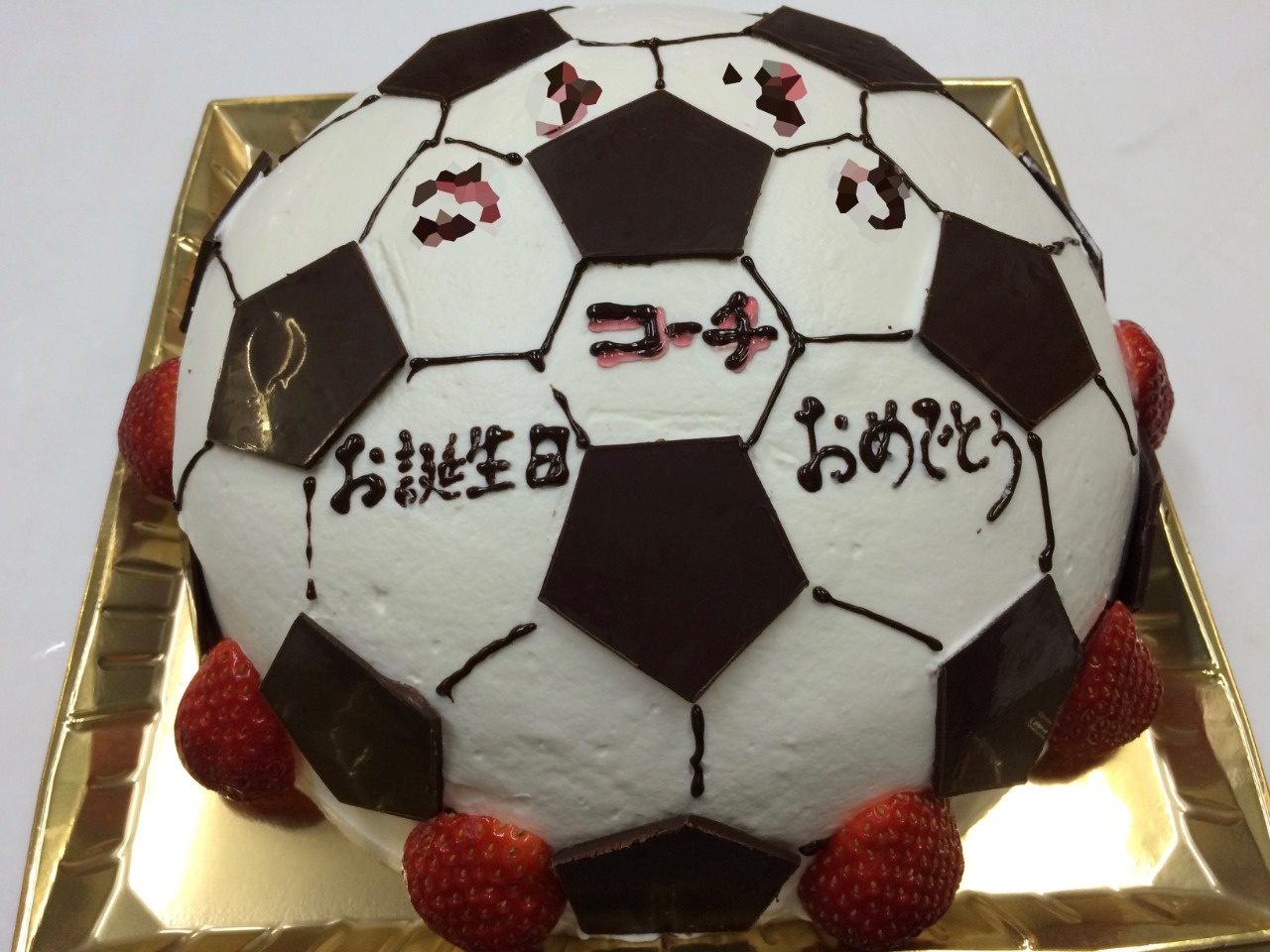 立体サッカーボール 特注ケーキ 松華堂 Shokado